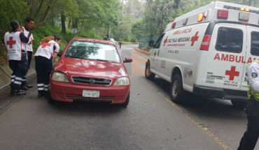 translated from Spanish: In broad daylight the day, final shot to a motorist on the rise to Santa Maria in Morelia, Michoacán