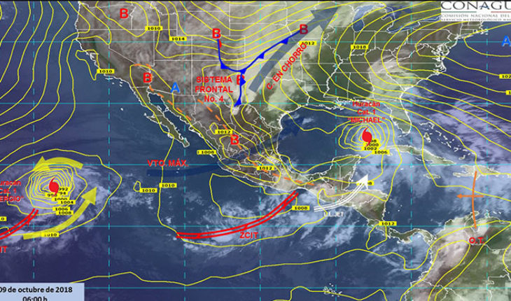 translated from Spanish: Temporary forecast heavy rains to rains in the southeast of the country