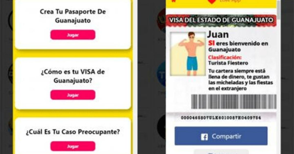 'Crea tu visa de Guanuajuato', test de Facebook que podría roba tus datos