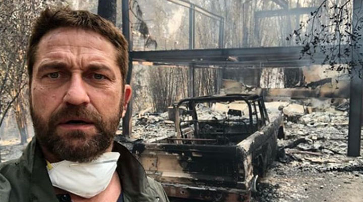 Incendio de Malibú consume gran parte de la casa del actor Gerard Butler