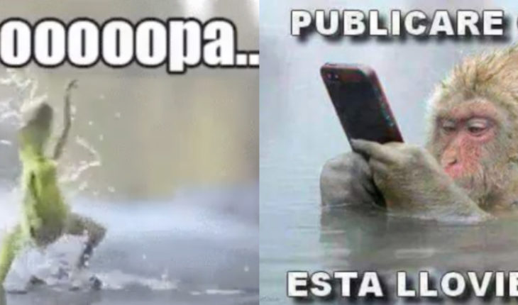 Lluvia de memes y videos por tormenta eléctrica en Santiago