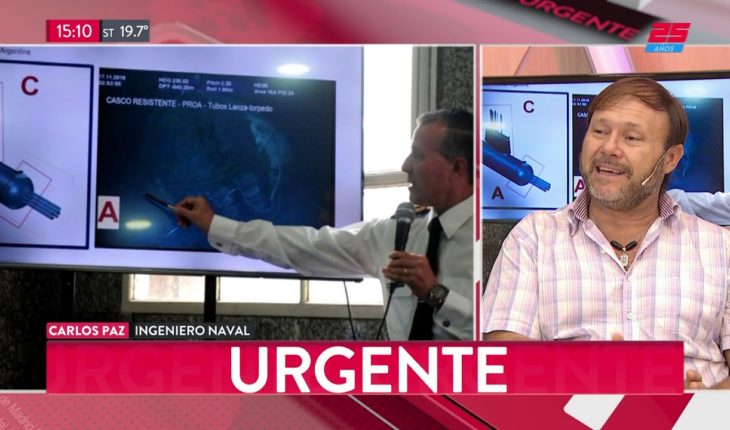 Video: Carlos Paz: “Quedó comprobado que el subamarino tuvo un accidente, una falla propia”