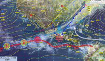 translated from Spanish: Expected very strong in the Yucatan peninsula, Southeast and East of Mexico storms
