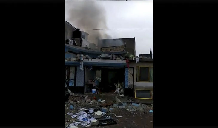 translated from Spanish: Explosion by pyrotechnics at a home in Apizaco, Tlaxcala leaves a deceased (Video)