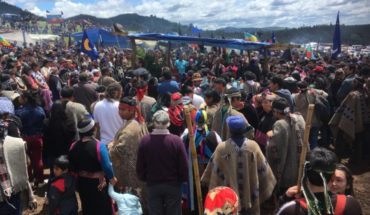 translated from Spanish: Mass farewell Camilo Catrillanca mapuche community of Temucuicui