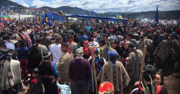 Mass farewell Camilo Catrillanca mapuche community of Temucuicui