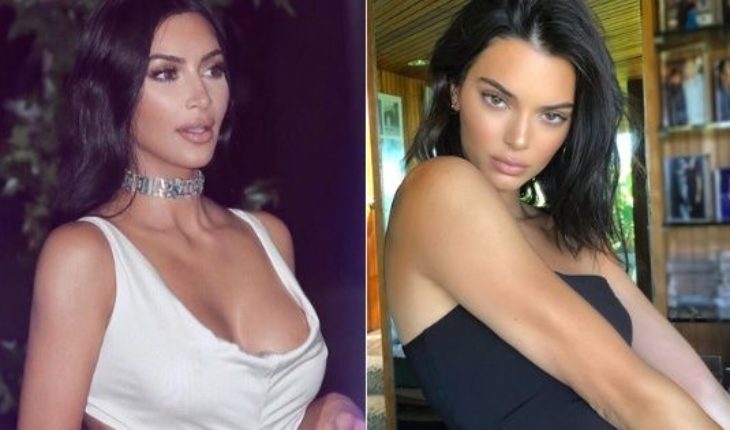 translated from Spanish: Original photo with which Kim Kardashian wanted a happy birthday to your sister Kendall Jenner