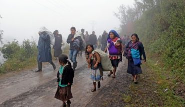 translated from Spanish: the fear of the villagers displaced in Chiapas