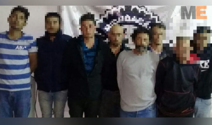 Detienen en Zamora a ocho presuntos miembros de grupo criminal