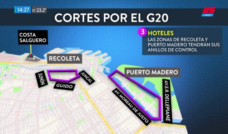 Video: Estos son los cortes en la ciudad por el operativo del G20