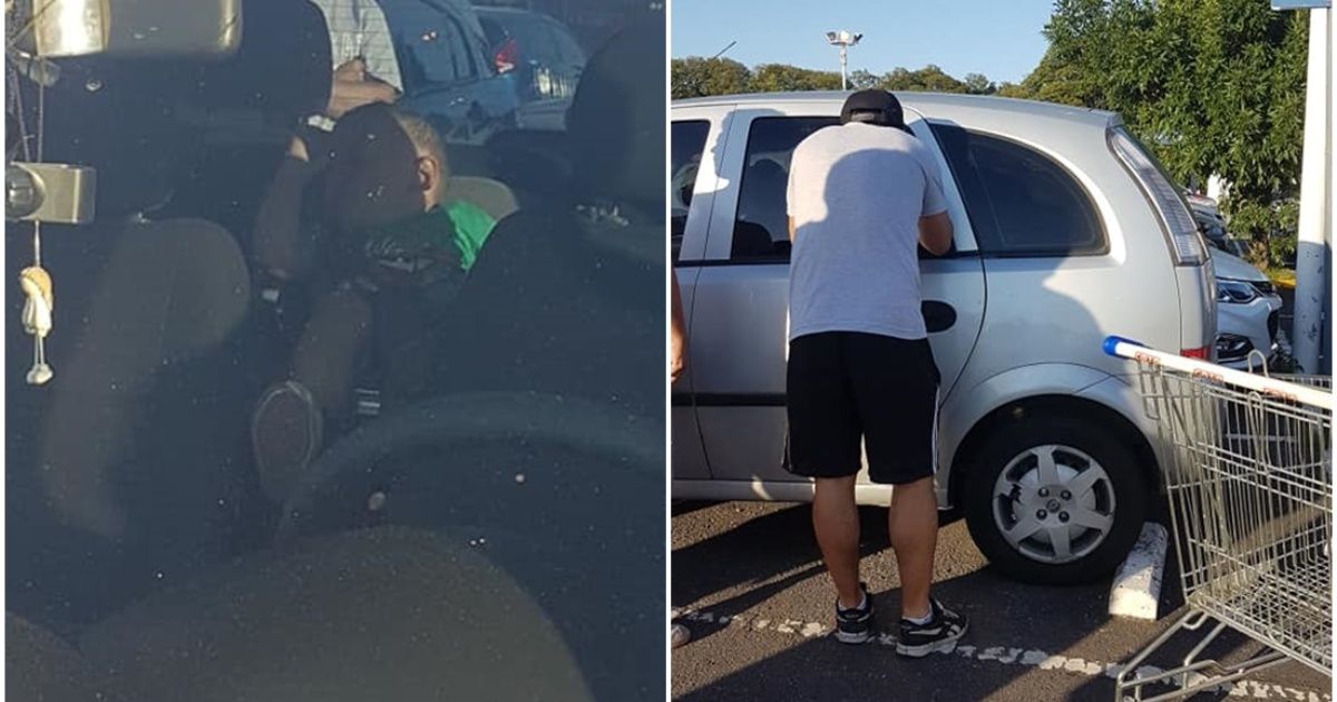 Dejaron a su bebé en el auto mientras hacían las compras