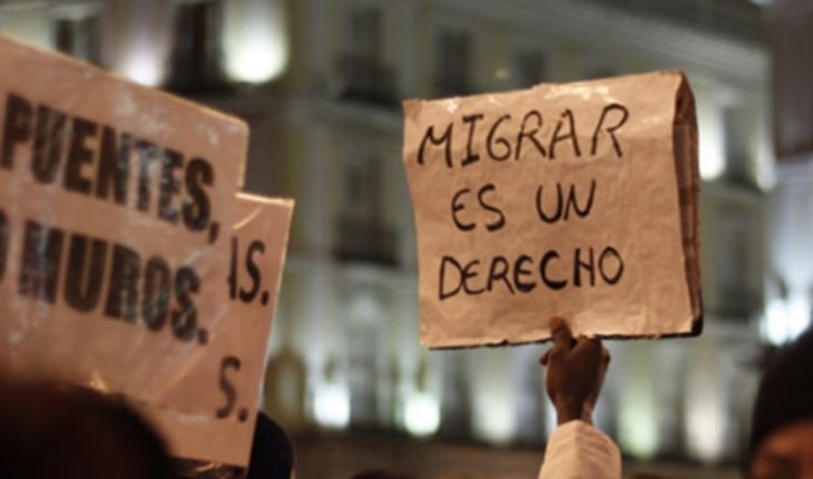 translated from Spanish: Migration is a human right