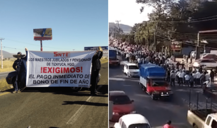 translated from Spanish: Tras 9 horas, SNTE retira bloqueos en Hidalgo