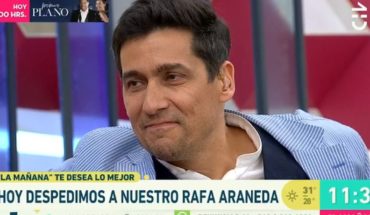translated from Spanish: Un emocionado Rafa Araneda se despidió de Chilevisión