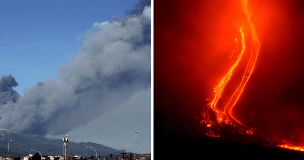 Volcán Etna provoca 150 sismos, nube de cenizas y lava
