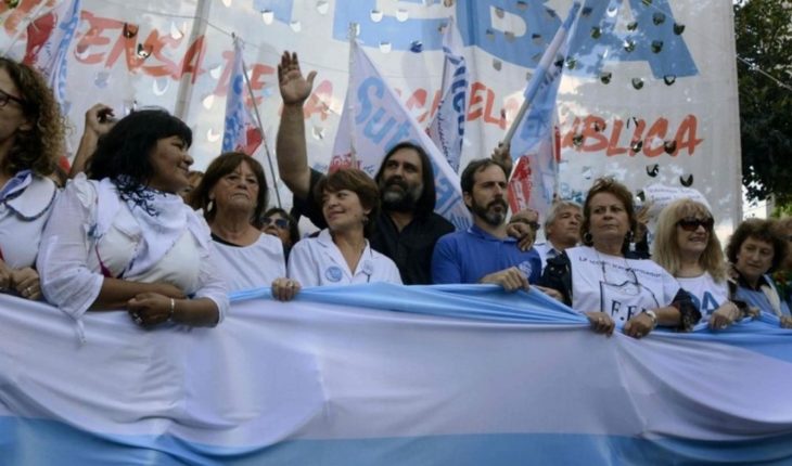 translated from Spanish: Buenos Aires teachers claim the “urgent call for joint” Vidal