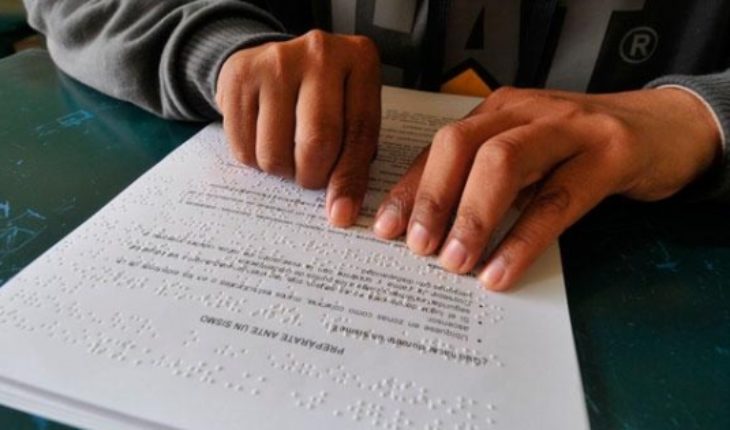 translated from Spanish: For the first time we celebrate the international day of braille