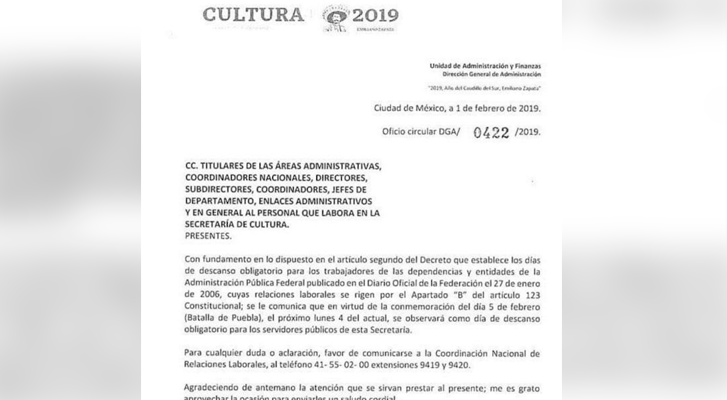 Secretaría de Cultura confunde la Batalla de Puebla y la adelanta la 5 de febrero