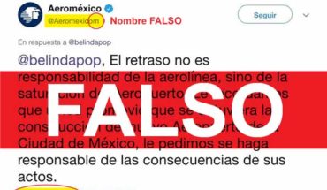Supuesto tuit de Aeroméxico a queja de Belinda es falso