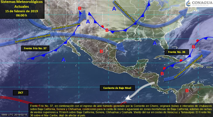 Este viernes se esperan lluvias en Baja California, Sonora y Chihuahua