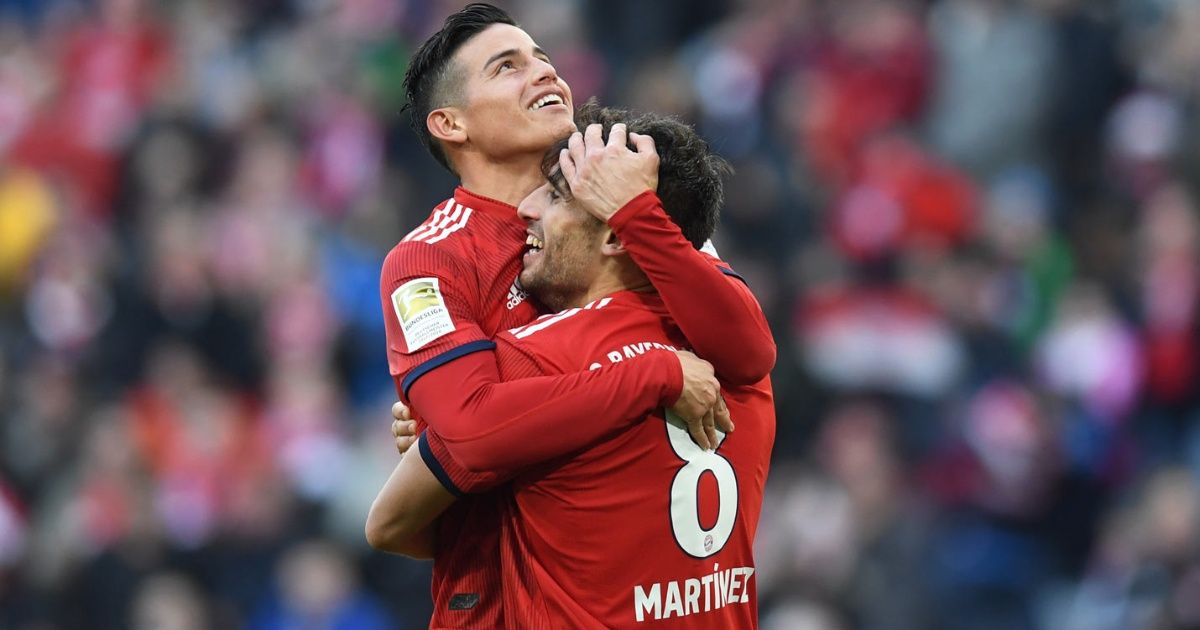 La conexión James-Javi Martínez sitúa al Bayern a la altura del Dortmund