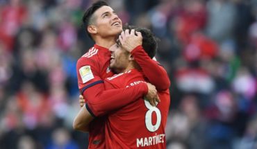 translated from Spanish: La conexión James-Javi Martínez sitúa al Bayern a la altura del Dortmund