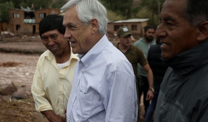 translated from Spanish: Piñera is committed with $20 billion and bonds to families affected by the storm in the North