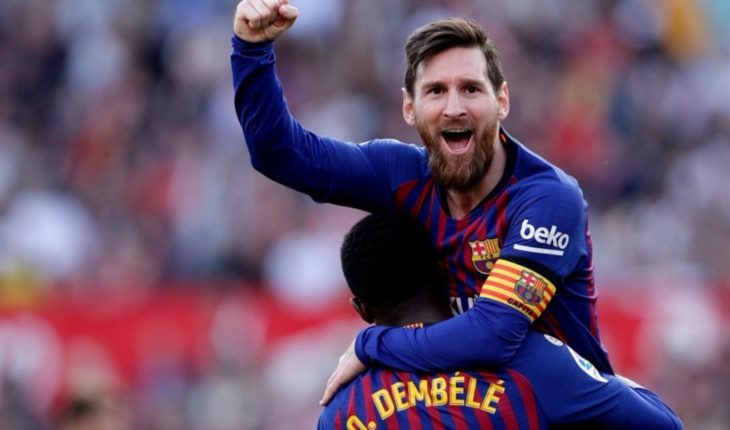 translated from Spanish: Recital de Messi en Sevilla: tres golazos y nueva victoria de Barcelona