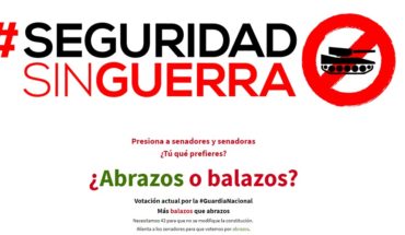 translated from Spanish: Seguridad Sin Guerra lanza campaña contra Guardia Nacional