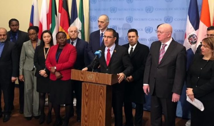 translated from Spanish: Some 50 countries show their support to Nicolas Maduro at the UN