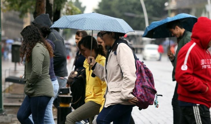 translated from Spanish: The climate today indicates rain in these States and colder for others