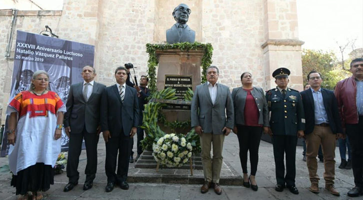 Ayuntamiento de Morelia conmemora el XXXVIII Aniversario Luctuoso de Natalio Vázquez Pallares