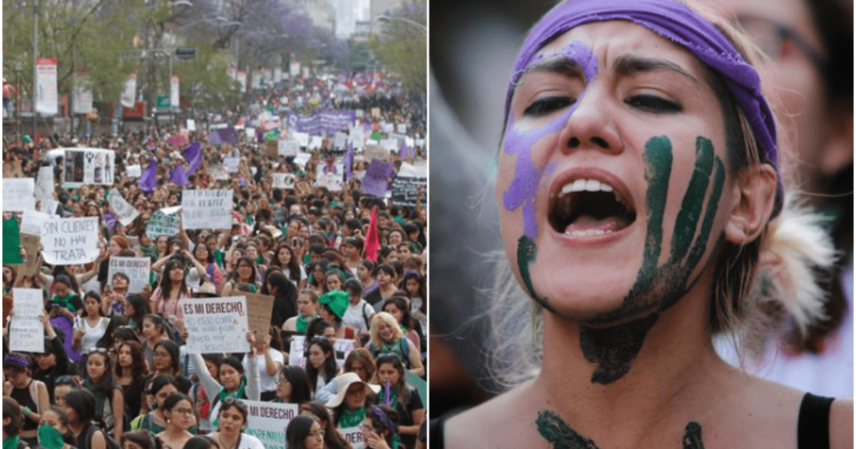 Mujeres marchan por igualdad de género en la Ciudad de México