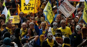 No+AFP cifra en 2 mil los asistentes a manifestación contra el sistema de pensiones en Santiago