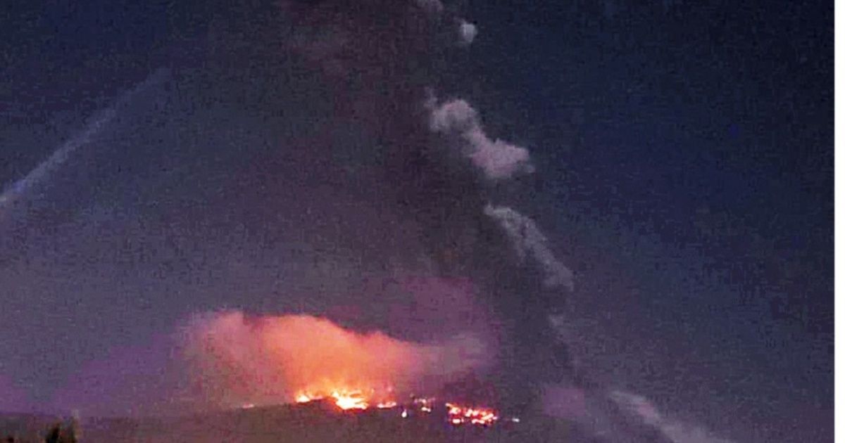 Reporte de monitoreo del volcán Popocatépetl