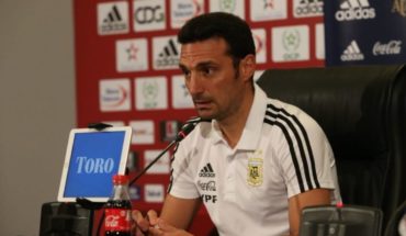 translated from Spanish: Conferencia de Scaloni: equipo confirmado para mañana y Messi para la Copa América