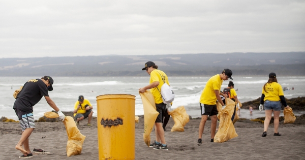 Day of cleaning in Pichilemu