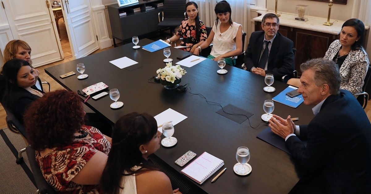 Macri took part in a meeting on prevention of pregnancy teens