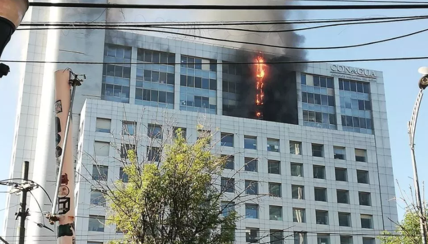Se registra incendio en oficinas de Conagua