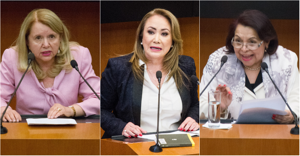 Loretta Ortíz, Yasmín Esquivel y Cecilia Maya, candidatas a ministra de la SCJN.