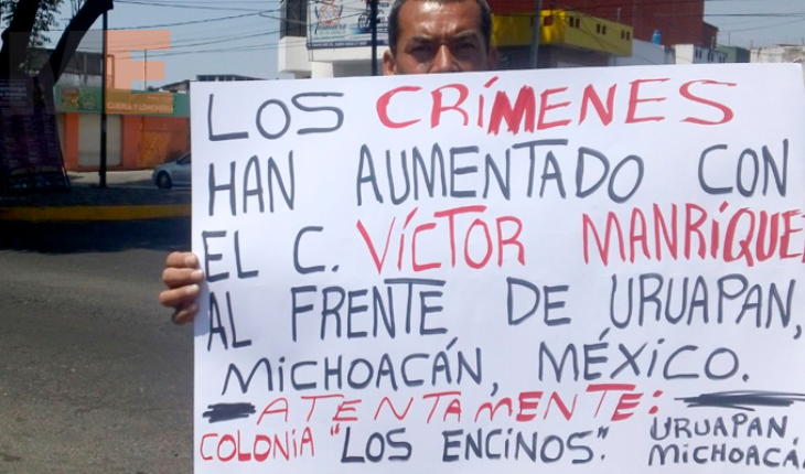 Comuneros de Uruapan, Michoacán piden frenar la inseguridad en la región