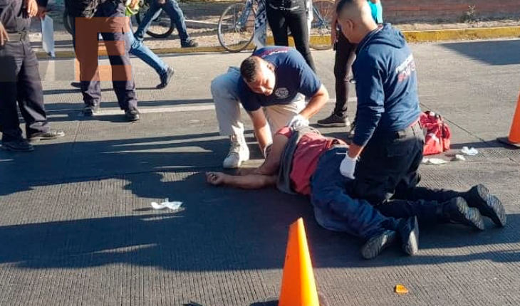 Hombre de la tercera edad queda mal herido al ser atropellado en Zamora, Michoacán