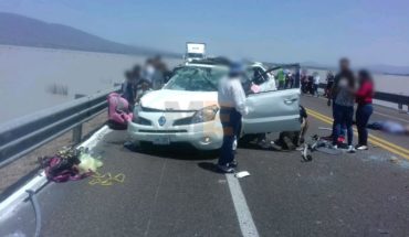 Accidente en zona del Lago de Cuitzeo, deja un muerto y cinco heridos