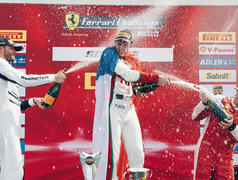 Benjamin Hites accomplished feat at Sebring: wins and is leader of the Ferrari Challenge