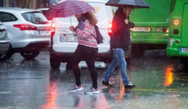 translated from Spanish: Climate of the 03-04 April expected rain with electric discharge