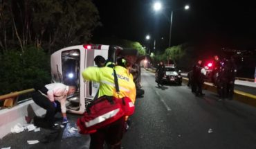 translated from Spanish: Driver loses control of his unit and lost limbs; was allegedly drunk