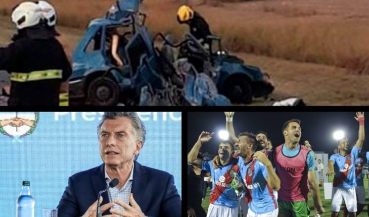 translated from Spanish: Fatal clash in Cordoba, Macri receives entrepreneurs, Sarmiento and Arsenal defined the rise and much more…