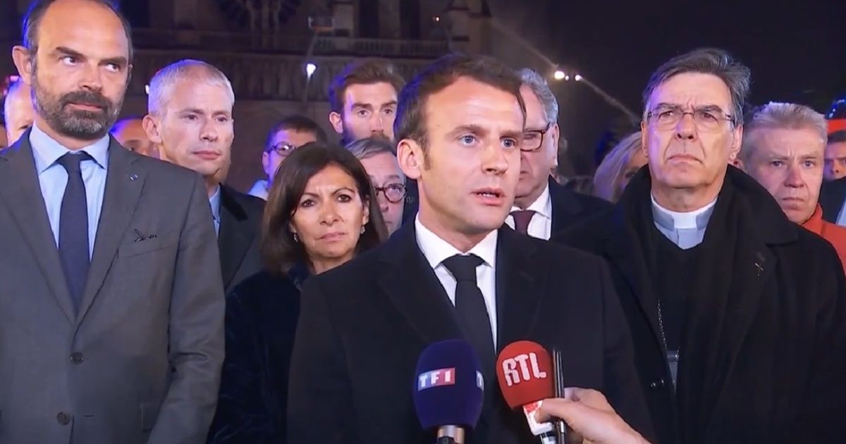 Hablo Macron tras el incendio en Notre Dame: "La vamos a reconstruir todos juntos"