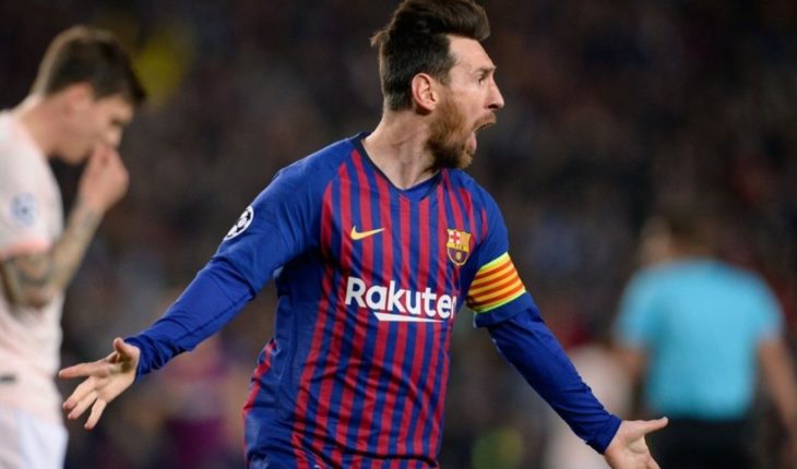 translated from Spanish: La chicana de Lionel Messi luego de las victorias de Barcelona y Ajax