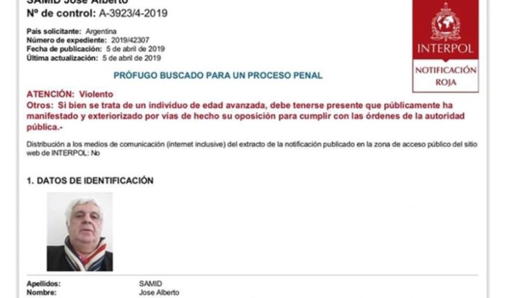 translated from Spanish: Red Alert: Interpol has joined the search for Alberto Samid